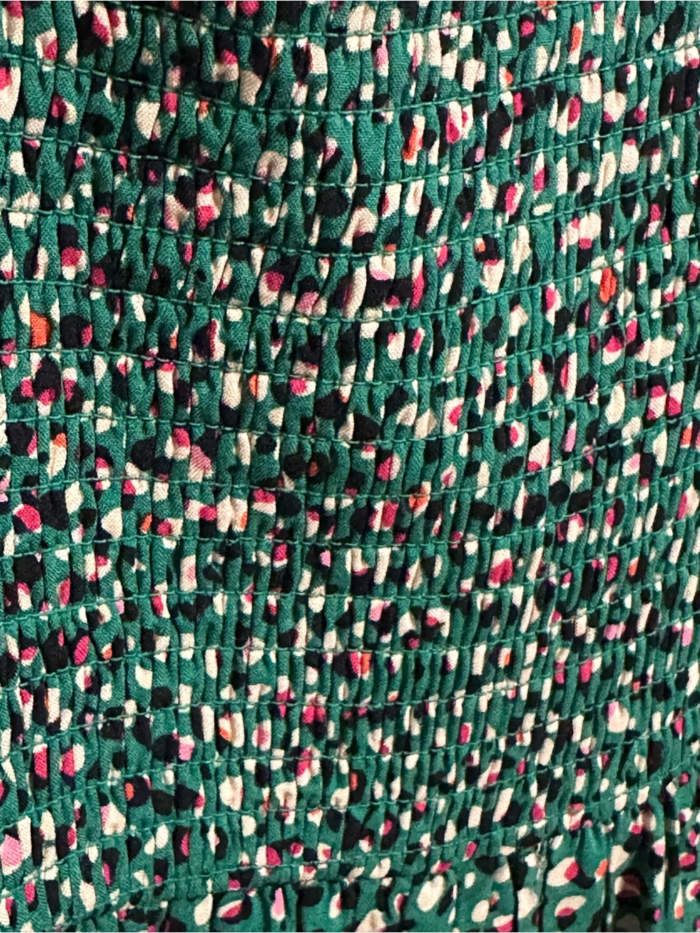 Torrid Size 3 Green Smocked Maxi Dress Floral Print Plus Size 22/24 - Picture 5 of 6